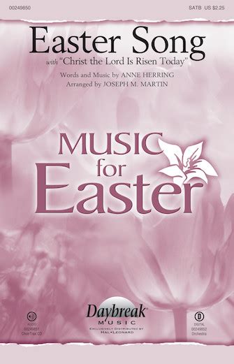 Easter Song With Christ The Lord Is Risen Today With Easter Song