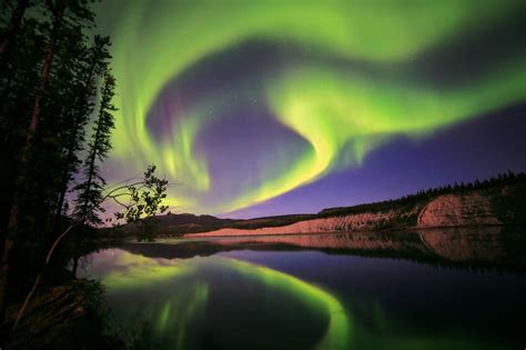 Aurora Borealis Yukon Canada Sky Aurora Night Hd Wallpaper Rare