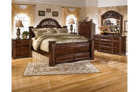 Find bedroom furniture sets at wayfair. Gabriela King Poster Bed with 2 Storage Drawers | Ashley ...