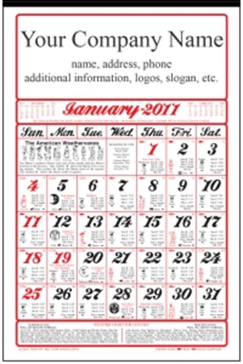 american original almanac calendar calendar company