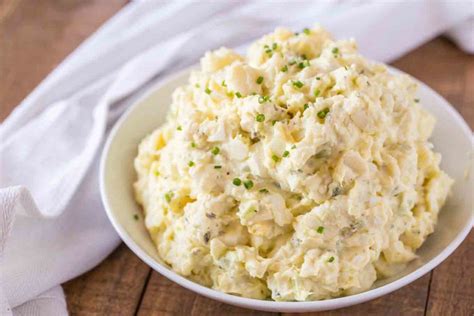 Classic Potato Salad With A Creamy Mayonnaise Dressing With Relish Mustard And Celery Salt