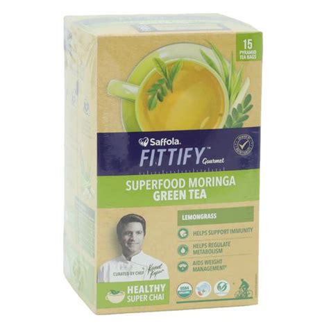 buy saffola fittify gourmet superfood moringa green tea lemongrass online at best price