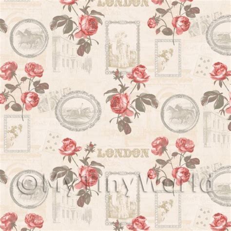 Dolls House Wallpaper Dolls House Miniature Red Roses And Picture