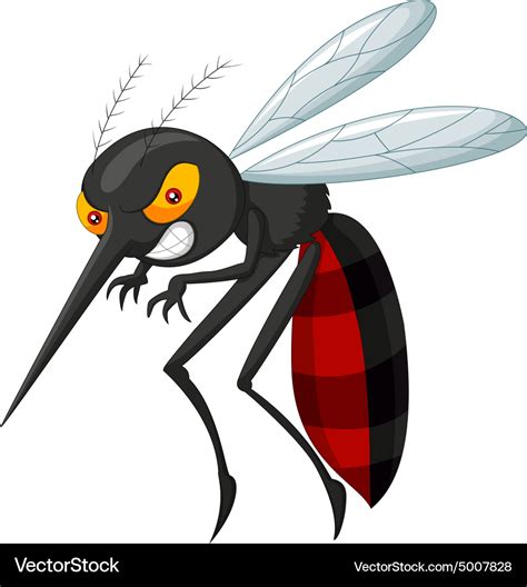 Angry Mosquito Cartoon Royalty Free Vector Image