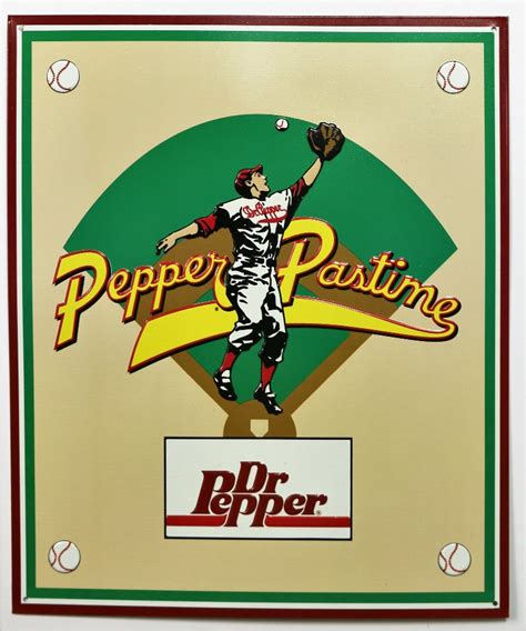 Dr Pepper Pastime Tin Sign Pepsi Cola Soda Pop Baseball Mlb Sports