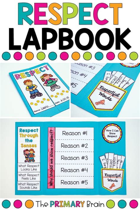 Respect Lapbook Activity Character Education Lesson Character