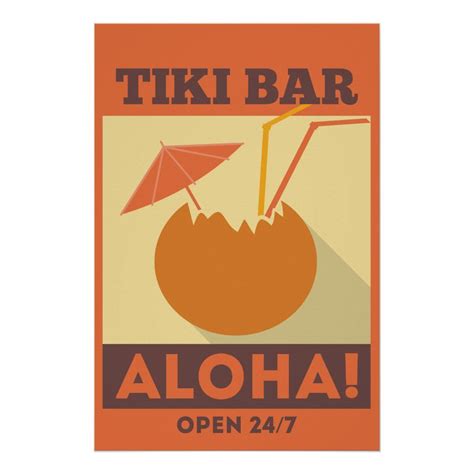 Bar Poster Retro Poster Poster Art Poster Prints Posters Hawaiian