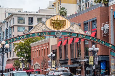 Gaslamp District Sign In San Diego California Editorial Image Image