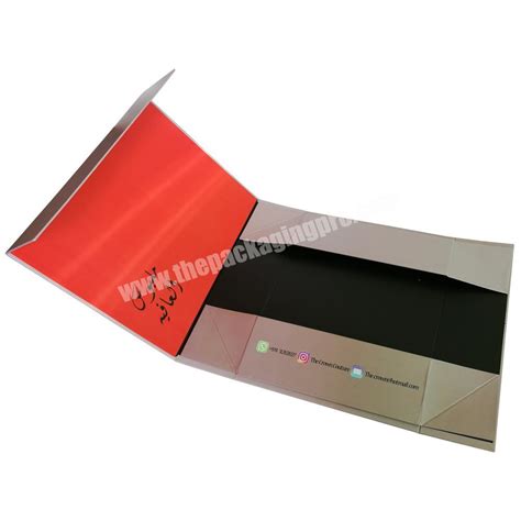 Custom Logo Paper Magnetic Flat Folding T Box