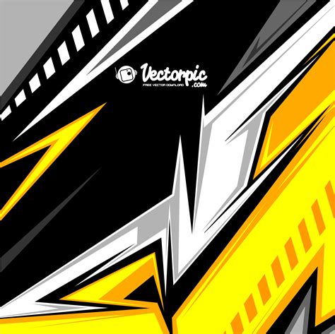 Abstract Racing Stripes Background With Yellow And Black Color Free