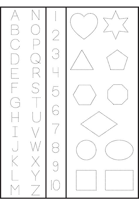 printable number  shapes activity shelter