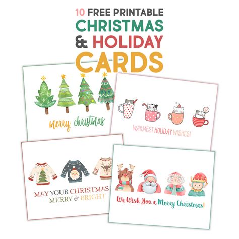 Fabulous Free Printable Christmas And Holiday Cards The Cottage Market