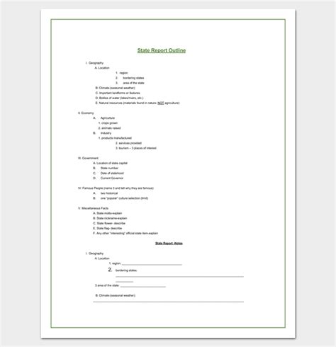 Report Outline Template 19 Samples Formats And Examples