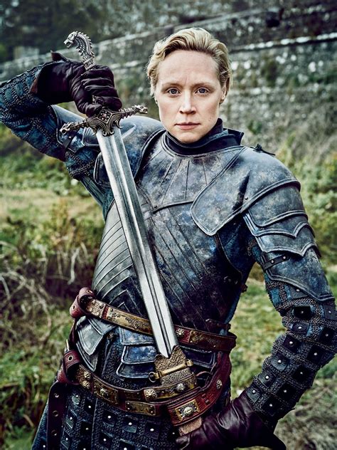 Game Of Thrones S6 Gwendoline Christie As Brienne Of Tarth Game Of Thrones Game Of Thrones