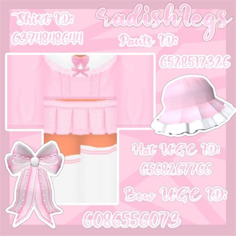 Five Kawaii Roblox Outfits With Matching Hats In 2021 Roblox Outfit Ideas Bloxburg Outfits