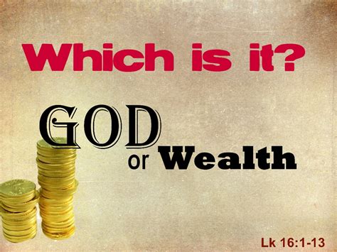 God vs Wealth « Holy Spirit Activism