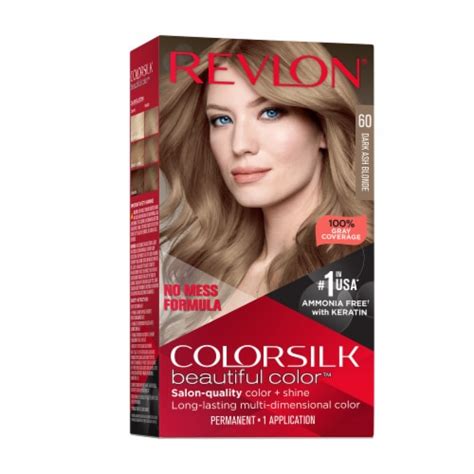 Revlon Colorsilk Beautiful Color Permanent Hair Color 60 Dark Ash Blonde 1 Ct Smith’s Food