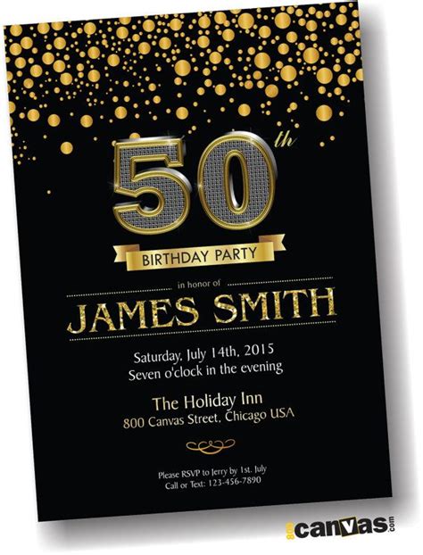 50th Birthday Invitations For Him Online Treats Weblogs Slideshow