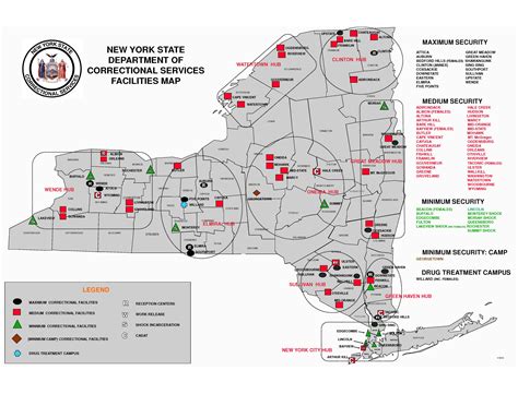 Prisons In New York State Map