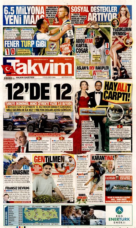 Takvim Gazetesi Takvim Man Et Oku Haberler Eyl L