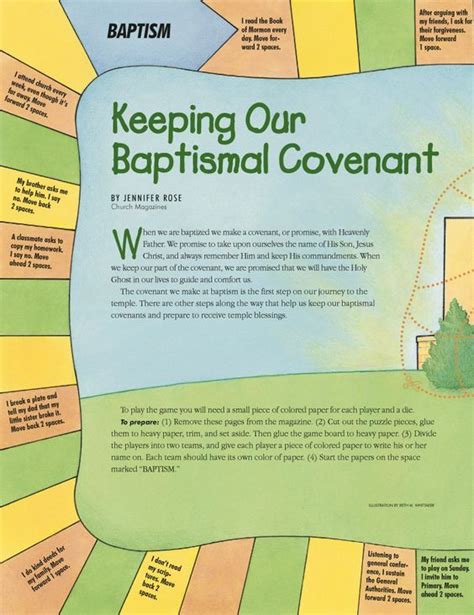 Printable Game Keeping Our Baptismal Covenant Baptismal Covenants