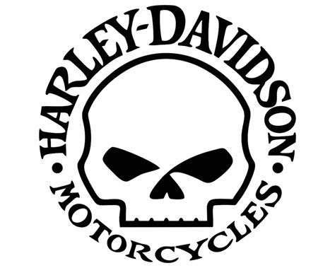 Harley Davidson Round Skull Logo Svg Etsy