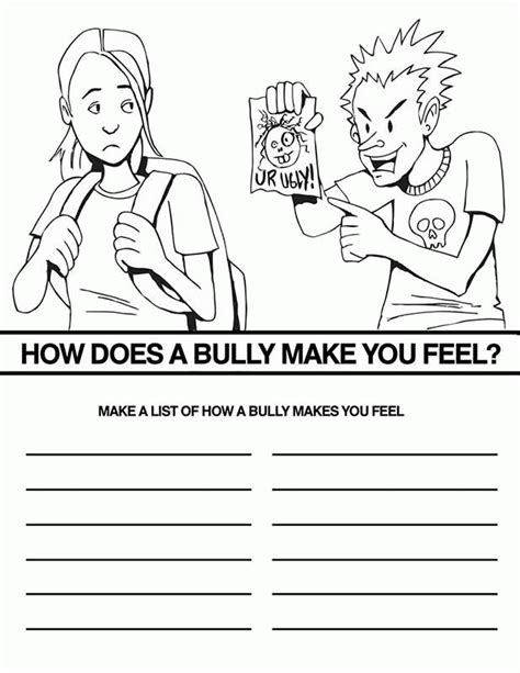 Use the posters to promote discussions on bullying and growth mindset. Bullying Coloring Pages Printable - Coloring Home