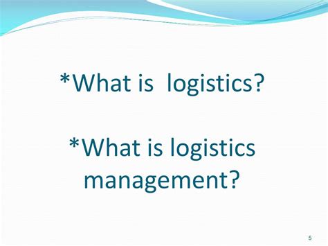 Ppt Log101 Principles Of Logistics I Powerpoint Presentation Free