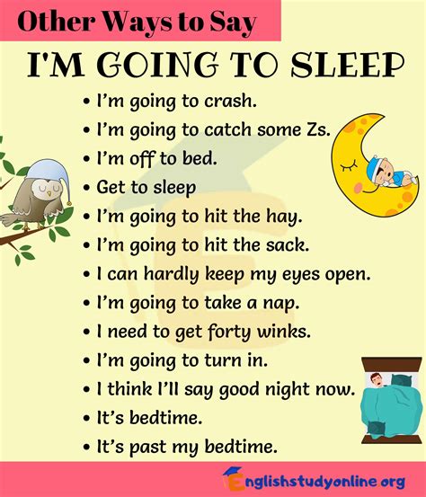 Other Ways To Say Im Going To Sleep In English English Study Online