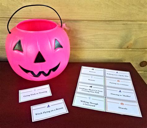 Free Halloween Charades Game Printable Cards And Word List