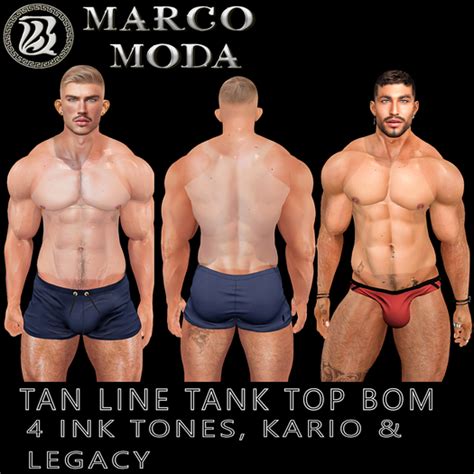 Second Life Marketplace Mm Tan Line Tank Top Kario And Legacy Bom