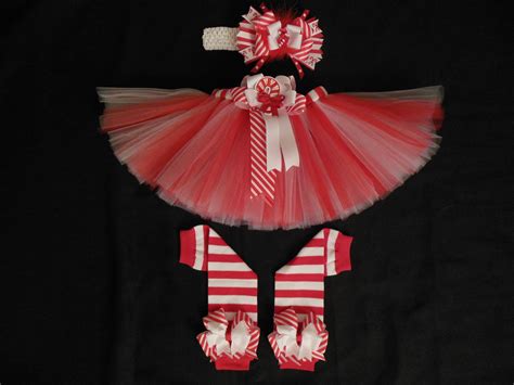 Christmas Tutu Set Candy Cane Cutie Custom Made In Your Choice Of
