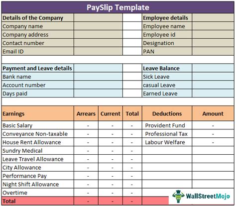 Free Payslip Template Pdf Hot Sex Picture
