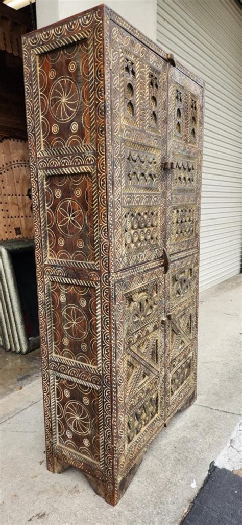 One Of A Kind Touareg African Kitchen Cabinet Moroccan Armoire Etsy