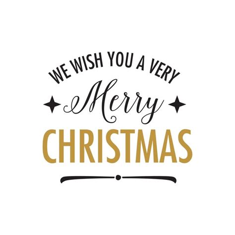 Free Vector We Wish You Very Merry Christmas Lettering