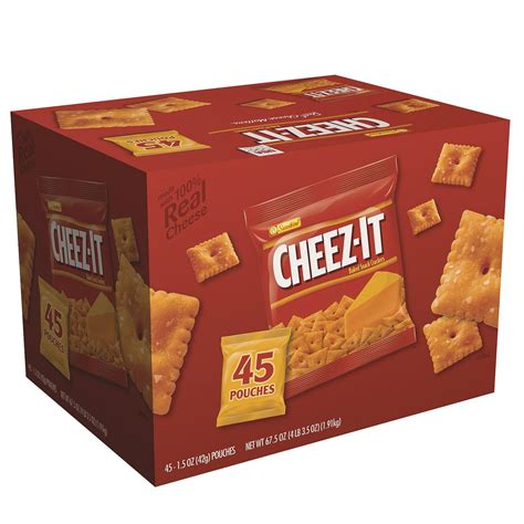 Cheez It Original Crackers Snack Packs 15 Oz 45 Ct