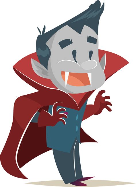Cartoon Animation Halloween Illustration Happy Vampire Png Download