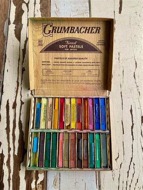 Vintage Grumbacher Soft Pastel Set Etsy