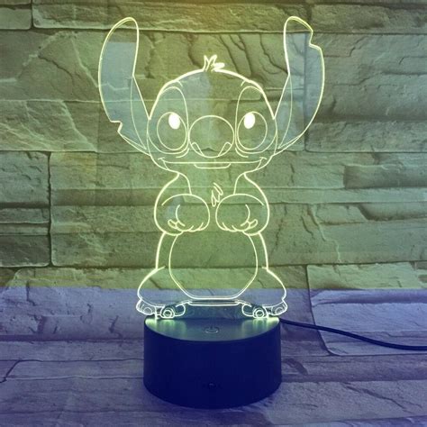 Having same effect as a real glass neon sign, led neon is completely safe. Anime Cartoon Stitch 3D USB LED Neon Sign