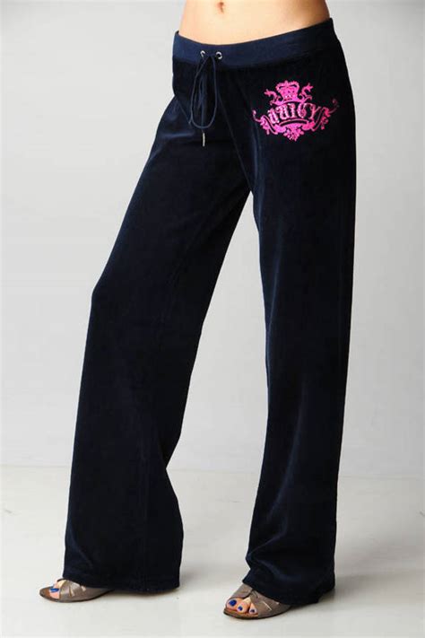 Blue Juicy Couture Pants Rhinestone Sweatpants Blue Logo Pants
