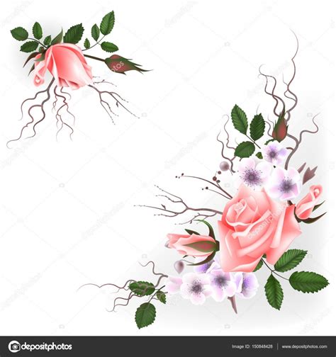 Descarga ahora la ilustración tarjeta de cumpleaños con marco decorado con flores y fondo retro vintage. Imágenes: fondos de invitaciones para boda | Ramo de rosas ...