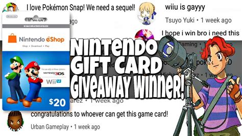 I knew i it was a winner when he smiled and laughed want to really blow your s.o.'s mind with just how thoughtful you are? Nintendo Gift Card Giveaway Winner! - YouTube