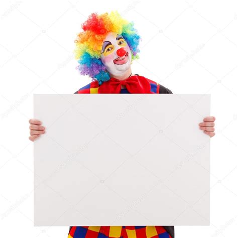 Clown With Blank White Board Stock Photo By ©erierika 19665027