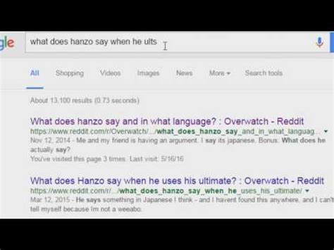 Enemy teams hear hanzo and genji's ults in japanese, however their teammates hear the english translations. When you try to learn what Hanzo says when he ults... - YouTube