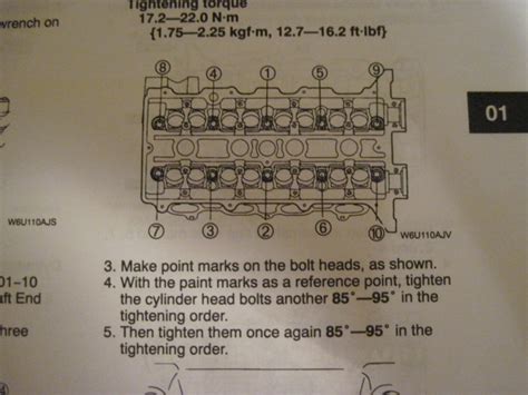 The cylinder head (8) usually contains the camshaft(s), valves, valve buckets, valve return springs as for the cylinder head, through the engine block flows coolant to help control the temperature of the combustion chamber is the volume created between piston, cylinder head and engine block. FS-DE Head Bolt Torque and Tightening Order