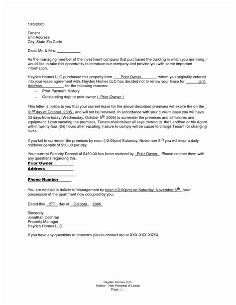 A tenant with a lease is one who signs a lease to rent a particular apartment for a specified period of time. Not Renewing Lease Letter Template Samples | Letter Template Collection