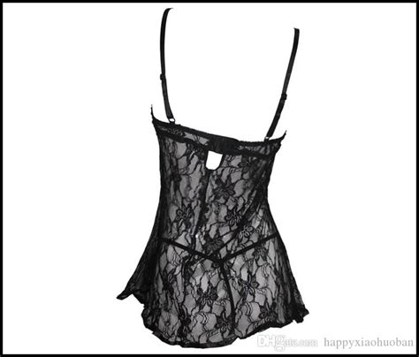 Sexy Lace Perspective Womens Underwear Smooth And Comfortable Touch Black Lingerie Sets Braces