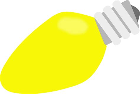 Yellow Christmas Lightbulb Clip Art At Vector Clip Art