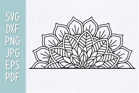Download 41+ Half Mandala Svg Free Pics Free SVG files | Silhouette ...