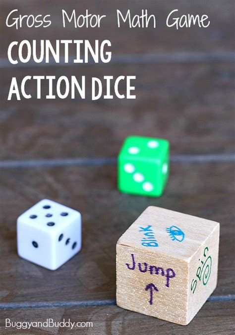 Gross Motor Math Game Counting Action Dice Math Games Math Games